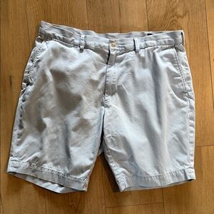 Polo Ralph Lauren Men's Light Blue Flat Front Shorts Size 38 Preppy Casual 9"